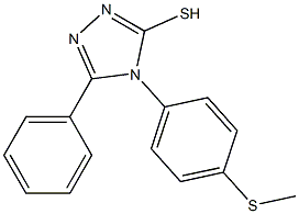 4-[4-(methylsulfanyl)phenyl]-5-phenyl-4H-1,2,4-triazole-3-thiol Struktur