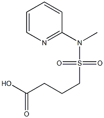 4-[methyl(pyridin-2-yl)sulfamoyl]butanoic acid Struktur