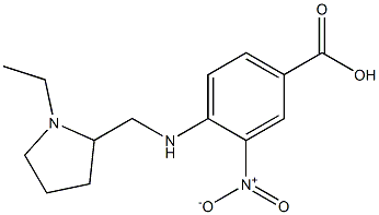 4-{[(1-ethylpyrrolidin-2-yl)methyl]amino}-3-nitrobenzoic acid Struktur