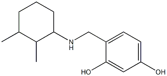 4-{[(2,3-dimethylcyclohexyl)amino]methyl}benzene-1,3-diol Struktur