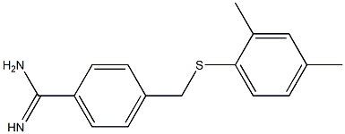 4-{[(2,4-dimethylphenyl)sulfanyl]methyl}benzene-1-carboximidamide Struktur