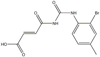 4-{[(2-bromo-4-methylphenyl)carbamoyl]amino}-4-oxobut-2-enoic acid Struktur