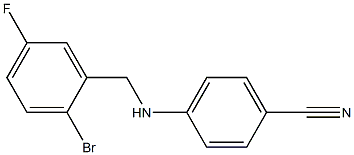 4-{[(2-bromo-5-fluorophenyl)methyl]amino}benzonitrile Struktur