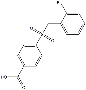 4-{[(2-bromophenyl)methane]sulfonyl}benzoic acid Struktur