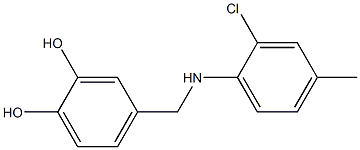 4-{[(2-chloro-4-methylphenyl)amino]methyl}benzene-1,2-diol Struktur