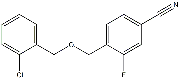 4-{[(2-chlorophenyl)methoxy]methyl}-3-fluorobenzonitrile Struktur