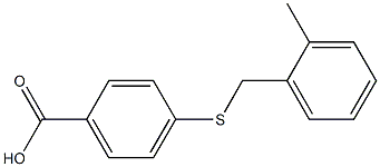 4-{[(2-methylphenyl)methyl]sulfanyl}benzoic acid Struktur