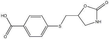 4-{[(2-oxo-1,3-oxazolidin-5-yl)methyl]sulfanyl}benzoic acid Struktur