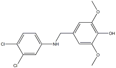 4-{[(3,4-dichlorophenyl)amino]methyl}-2,6-dimethoxyphenol Struktur