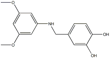 4-{[(3,5-dimethoxyphenyl)amino]methyl}benzene-1,2-diol Struktur