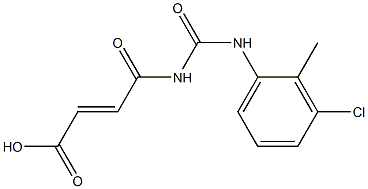 4-{[(3-chloro-2-methylphenyl)carbamoyl]amino}-4-oxobut-2-enoic acid Struktur