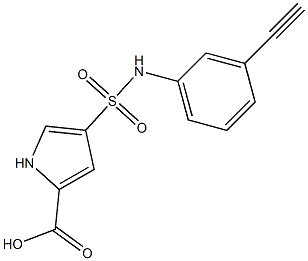 4-{[(3-ethynylphenyl)amino]sulfonyl}-1H-pyrrole-2-carboxylic acid Struktur