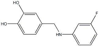 4-{[(3-fluorophenyl)amino]methyl}benzene-1,2-diol Struktur