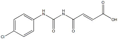 4-{[(4-chlorophenyl)carbamoyl]amino}-4-oxobut-2-enoic acid Struktur