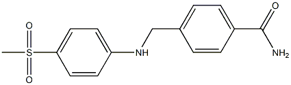 4-{[(4-methanesulfonylphenyl)amino]methyl}benzamide Struktur