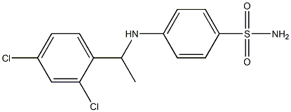 4-{[1-(2,4-dichlorophenyl)ethyl]amino}benzene-1-sulfonamide Struktur