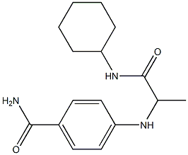 4-{[1-(cyclohexylcarbamoyl)ethyl]amino}benzamide Struktur