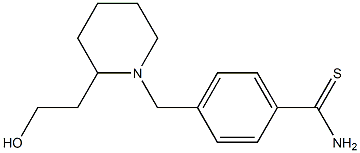 4-{[2-(2-hydroxyethyl)piperidin-1-yl]methyl}benzenecarbothioamide Struktur