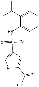 4-{[2-(propan-2-yl)phenyl]sulfamoyl}-1H-pyrrole-2-carboxylic acid Struktur