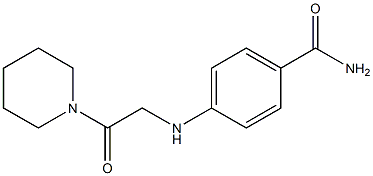 4-{[2-oxo-2-(piperidin-1-yl)ethyl]amino}benzamide Struktur