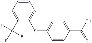 4-{[3-(trifluoromethyl)pyridin-2-yl]sulfanyl}benzoic acid Struktur