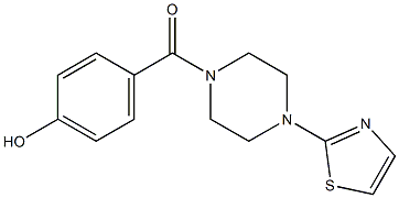 4-{[4-(1,3-thiazol-2-yl)piperazin-1-yl]carbonyl}phenol Struktur