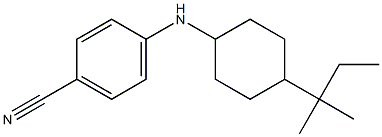 4-{[4-(2-methylbutan-2-yl)cyclohexyl]amino}benzonitrile Struktur