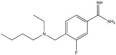 4-{[butyl(ethyl)amino]methyl}-3-fluorobenzenecarboximidamide Struktur