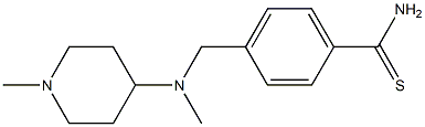 4-{[methyl(1-methylpiperidin-4-yl)amino]methyl}benzenecarbothioamide Struktur