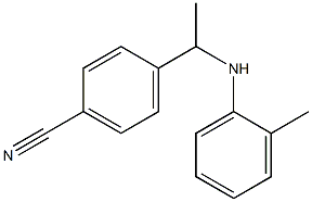 4-{1-[(2-methylphenyl)amino]ethyl}benzonitrile Struktur