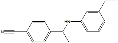 4-{1-[(3-ethylphenyl)amino]ethyl}benzonitrile Struktur