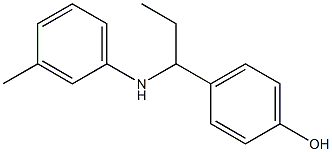 4-{1-[(3-methylphenyl)amino]propyl}phenol Struktur