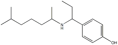 4-{1-[(6-methylheptan-2-yl)amino]propyl}phenol Struktur