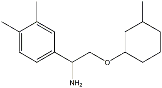 4-{1-amino-2-[(3-methylcyclohexyl)oxy]ethyl}-1,2-dimethylbenzene Struktur