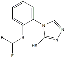 4-{2-[(difluoromethyl)sulfanyl]phenyl}-4H-1,2,4-triazole-3-thiol Struktur