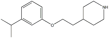 4-{2-[3-(propan-2-yl)phenoxy]ethyl}piperidine Struktur