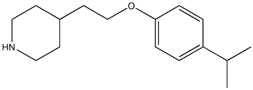 4-{2-[4-(propan-2-yl)phenoxy]ethyl}piperidine Struktur