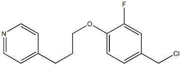 4-{3-[4-(chloromethyl)-2-fluorophenoxy]propyl}pyridine Struktur