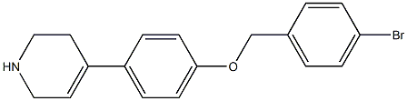 4-{4-[(4-bromophenyl)methoxy]phenyl}-1,2,3,6-tetrahydropyridine Struktur