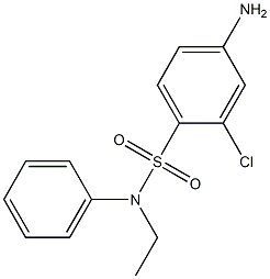 4-amino-2-chloro-N-ethyl-N-phenylbenzene-1-sulfonamide Struktur