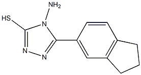 4-amino-5-(2,3-dihydro-1H-inden-5-yl)-4H-1,2,4-triazole-3-thiol Struktur