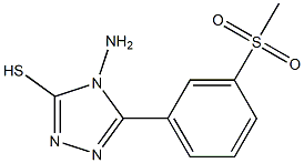 4-amino-5-(3-methanesulfonylphenyl)-4H-1,2,4-triazole-3-thiol Struktur