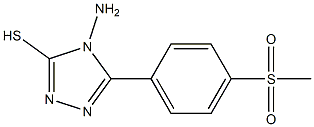 4-amino-5-(4-methanesulfonylphenyl)-4H-1,2,4-triazole-3-thiol Struktur