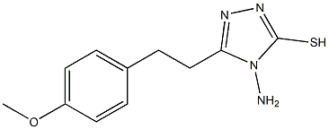 4-amino-5-[2-(4-methoxyphenyl)ethyl]-4H-1,2,4-triazole-3-thiol Struktur