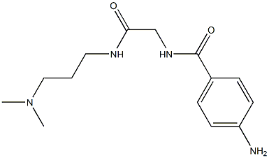 4-amino-N-(2-{[3-(dimethylamino)propyl]amino}-2-oxoethyl)benzamide Struktur