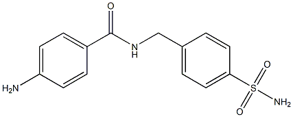 4-amino-N-[(4-sulfamoylphenyl)methyl]benzamide Struktur