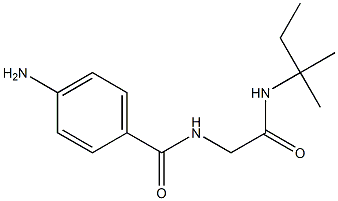 4-amino-N-{2-[(1,1-dimethylpropyl)amino]-2-oxoethyl}benzamide Struktur