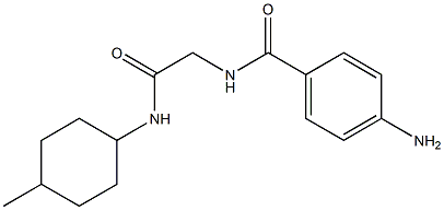 4-amino-N-{2-[(4-methylcyclohexyl)amino]-2-oxoethyl}benzamide Struktur