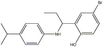 4-bromo-2-(1-{[4-(propan-2-yl)phenyl]amino}propyl)phenol Struktur