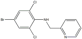 4-bromo-2,6-dichloro-N-(pyridin-2-ylmethyl)aniline Struktur